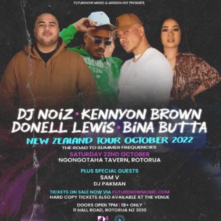 🚨🚨🚨🚨🚨
Road to @summerfrequencies is coming to Rotorua this coming Saturday 
LIVE here Saturday at the #ngongotahatavern @djnoizremixking with support from @kennyonbrownmusic, @donelllewismusic & @binabutta also with @samv.1010 and @pakman_nz 
It’s guna be fire 🔥 we got the chance for you and two mate to get to this gig! All you need is to tag the two mates you want to go with! 
Winner announced this coming Friday!! 

Also you can grab the tickets now from the venue or online www.tickettailor.com 🌏

@futurenowmusic
