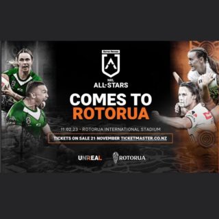 Saturday 11 February 2023 put it in your calendar, the NRL is coming to Rotorua! 🏉
Sign up to Rotorua Nui before 14 November for pre-sale and early bird tickets 🎟 https://bit.ly/3U3VQqR

Get your friends and whānau around for an awesome weekend of footy, let's show them what true manaakitanga is!

@rotorualakescouncil @rotoruaevents